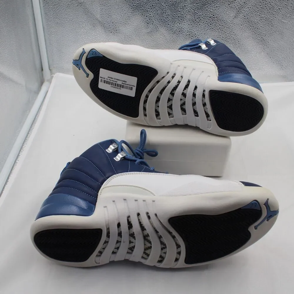 Nike Air Jordan 12 Retro Indigo 2020 Stone Blue White 130690-404 Men's Size 10